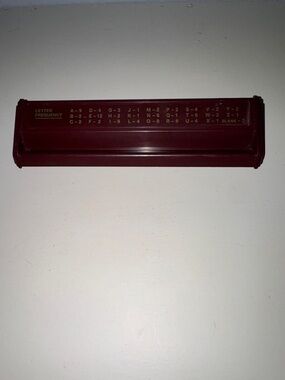 Scrabble Deluxe Replacement Extra Tile Rack Letter Frequency Chart